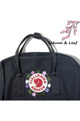 Fjallraven Kanken Classic –  Graphite / Sakura and Leaf 